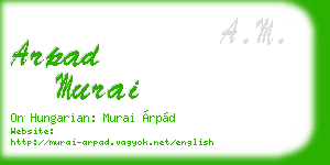 arpad murai business card